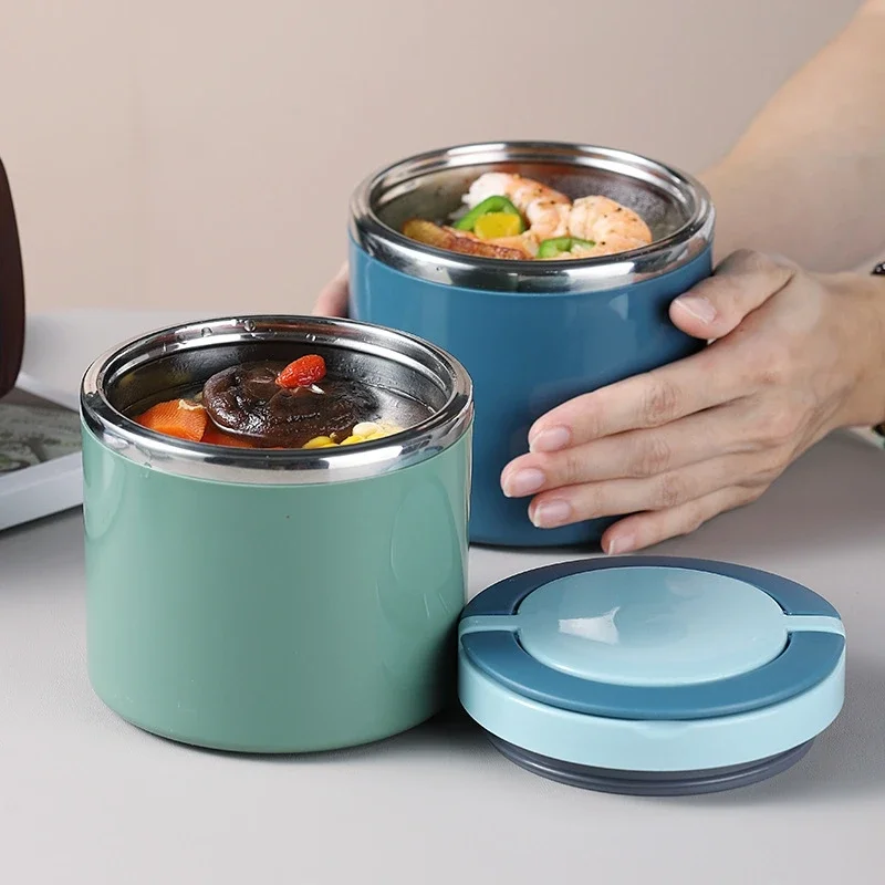 Food Warmer Display - 630/1000 ml geïsoleerde voedselpot, roestvrijstalen thermoslunchbox,