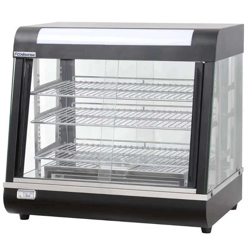 Food Warmer Display - Commerciële geïsoleerde roestvrijstalen displaykast met volledig