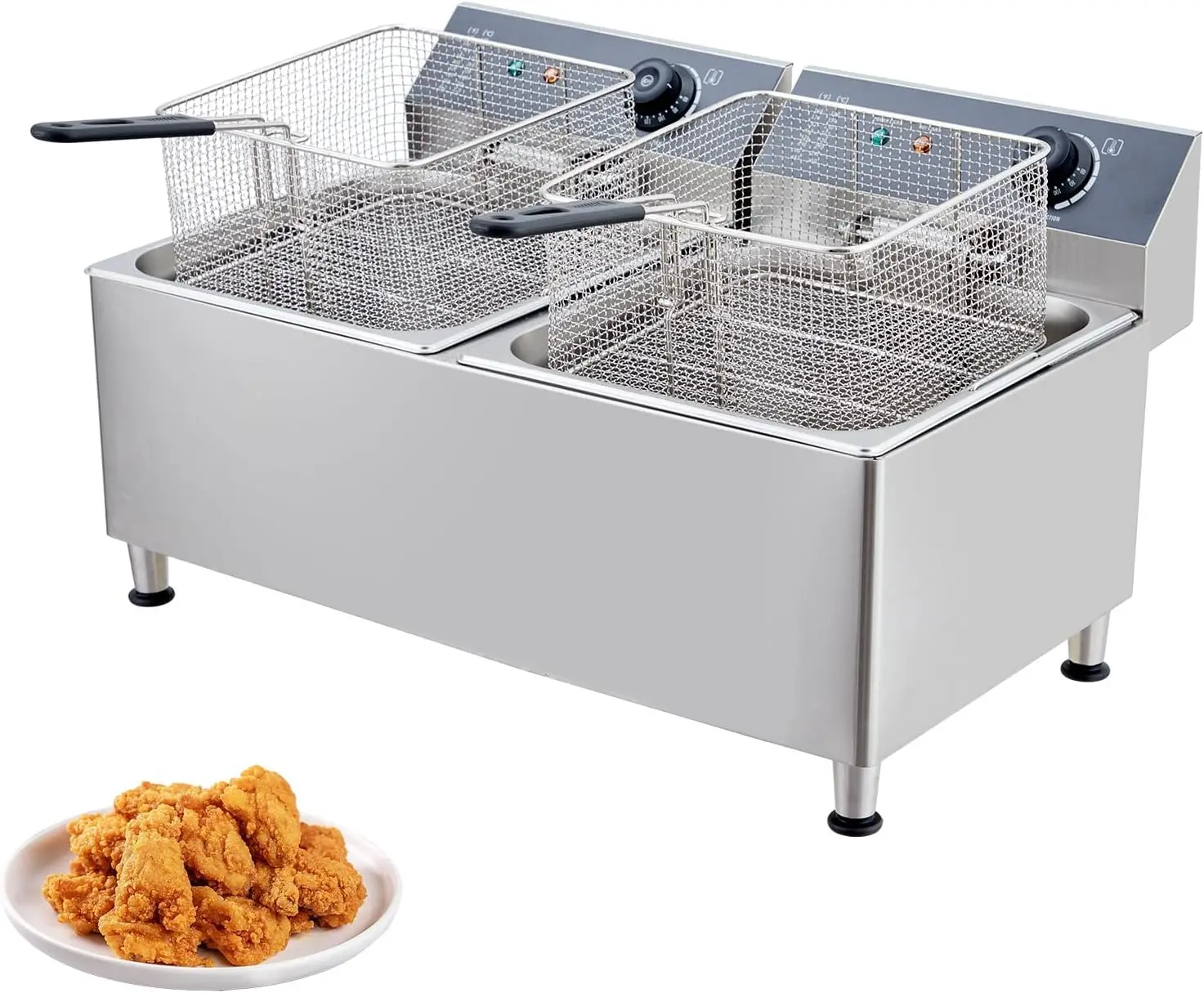 Deep Fryer Commercial - 23,2 liter commerciële elektrische friteuse, roestvrijstalen