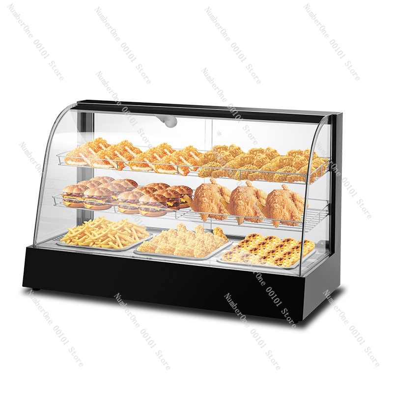 Food Warmer Display - Commerciële vitrinekast voor gekookt voedsel, hamburgers,