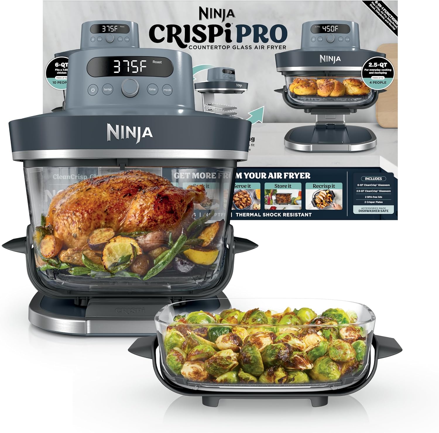 Deep Fryer Commercial - Ninja Crispi Pro 6-in-1 glazen heteluchtfriteuse