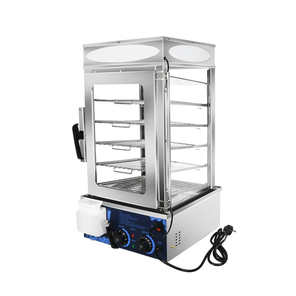 Food Warmer Display - Elektrische commerciële roestvrijstalen voedselwarmer met glazen