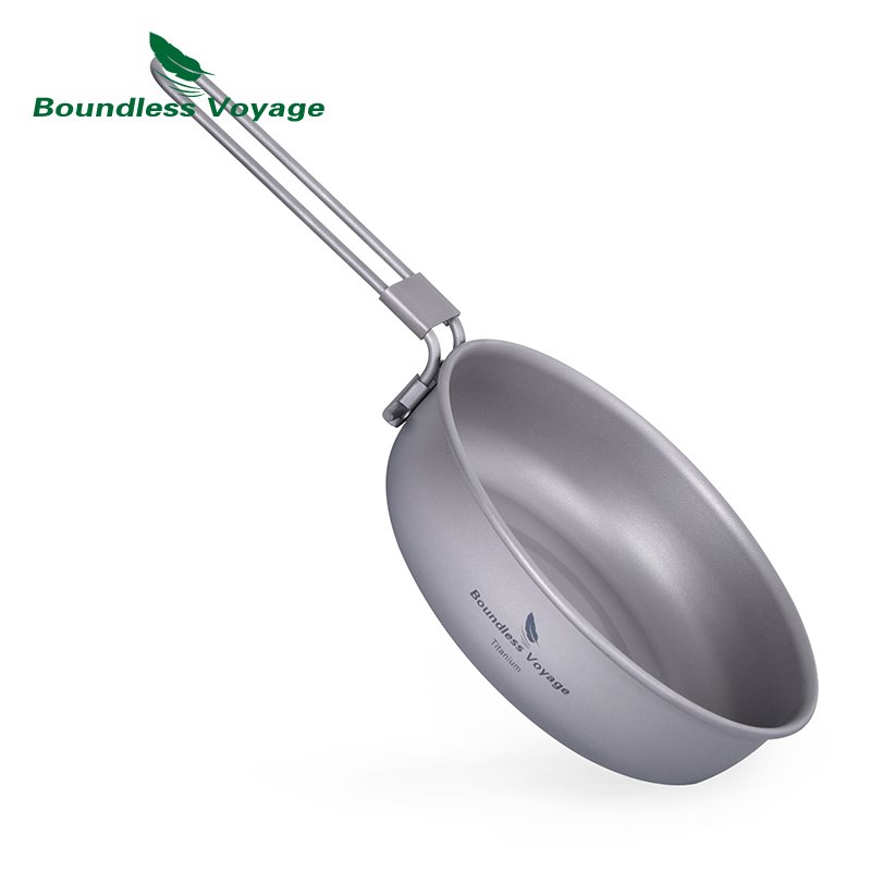 Commercial Kitchen Pots And Pans - Grenzeloze Voyage Ultralichte Titanium Koekenpan Met