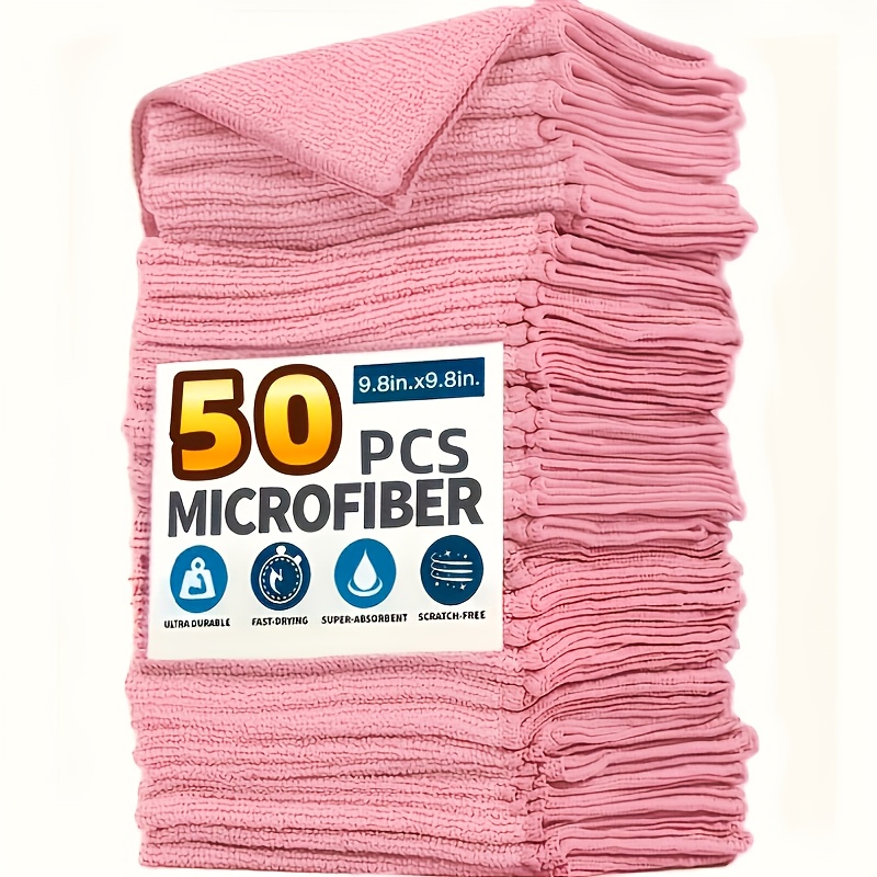 Commercial Kitchen Tap - 1-50 Stuks Lichtroze Microfiber Keukenhanddoeken Super