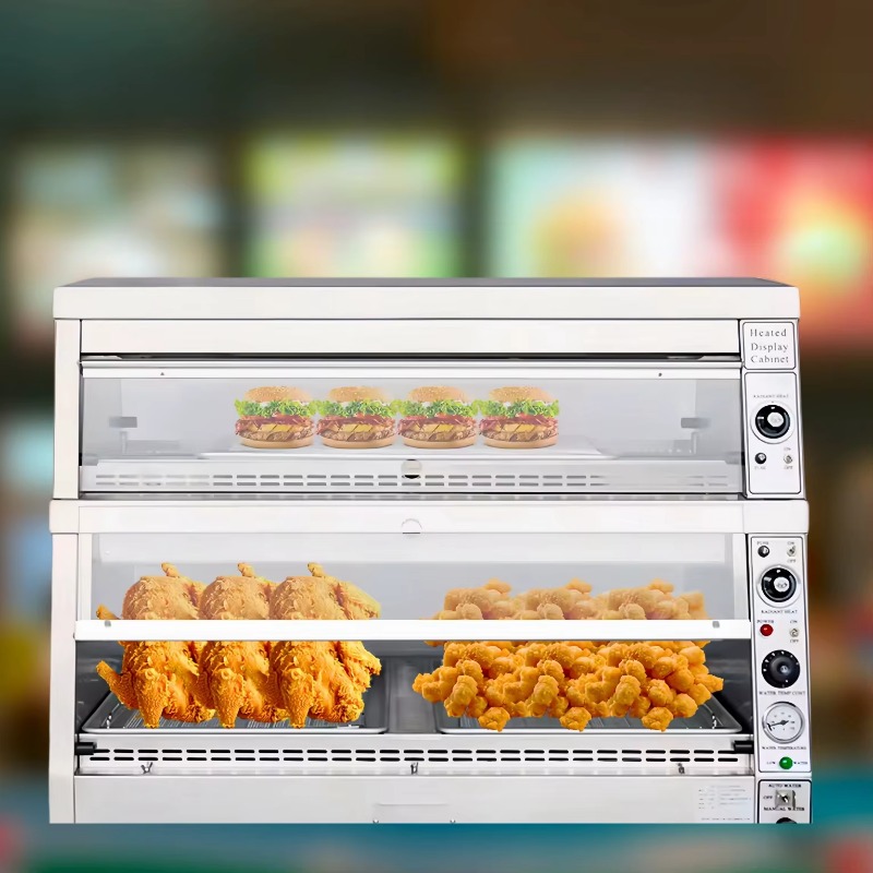 Food Warmer Display - TENSHINE KFC-stijl displaywarmer met automatische watertoevoer,