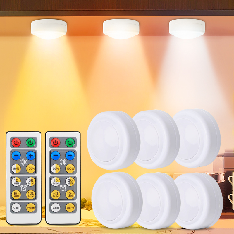 Commercial Kitchen Lights - 3-kleuren onderkastverlichting Draadloze batterij LED-verlichting Afstandsbediening