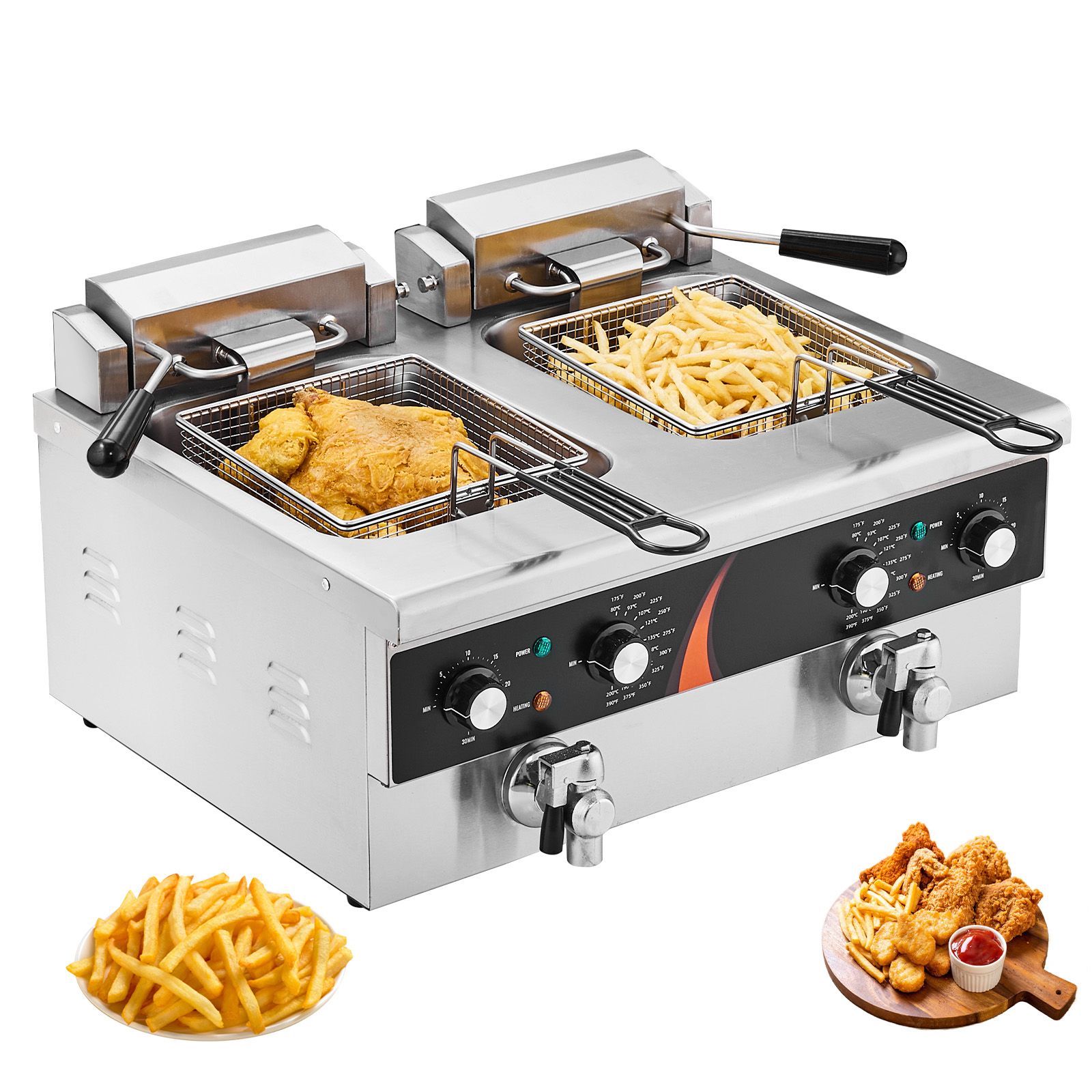 Deep Fryer Commercial - Commerciële friteuse 3500W, elektrische friteuse met