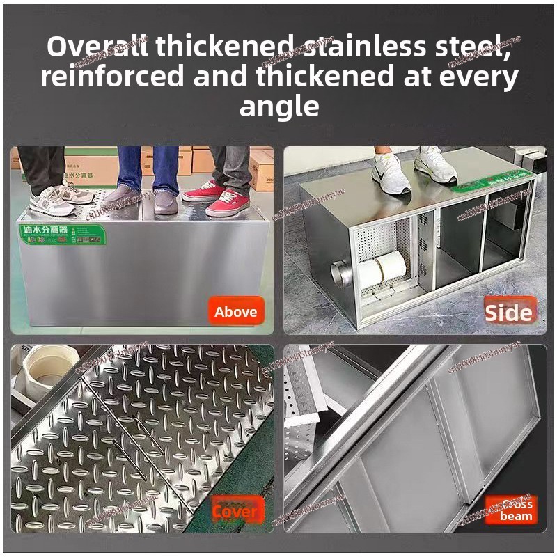 Ingebouwde roestvrijstalen vet - Commercial Kitchen Grease Trap recensie en prijs