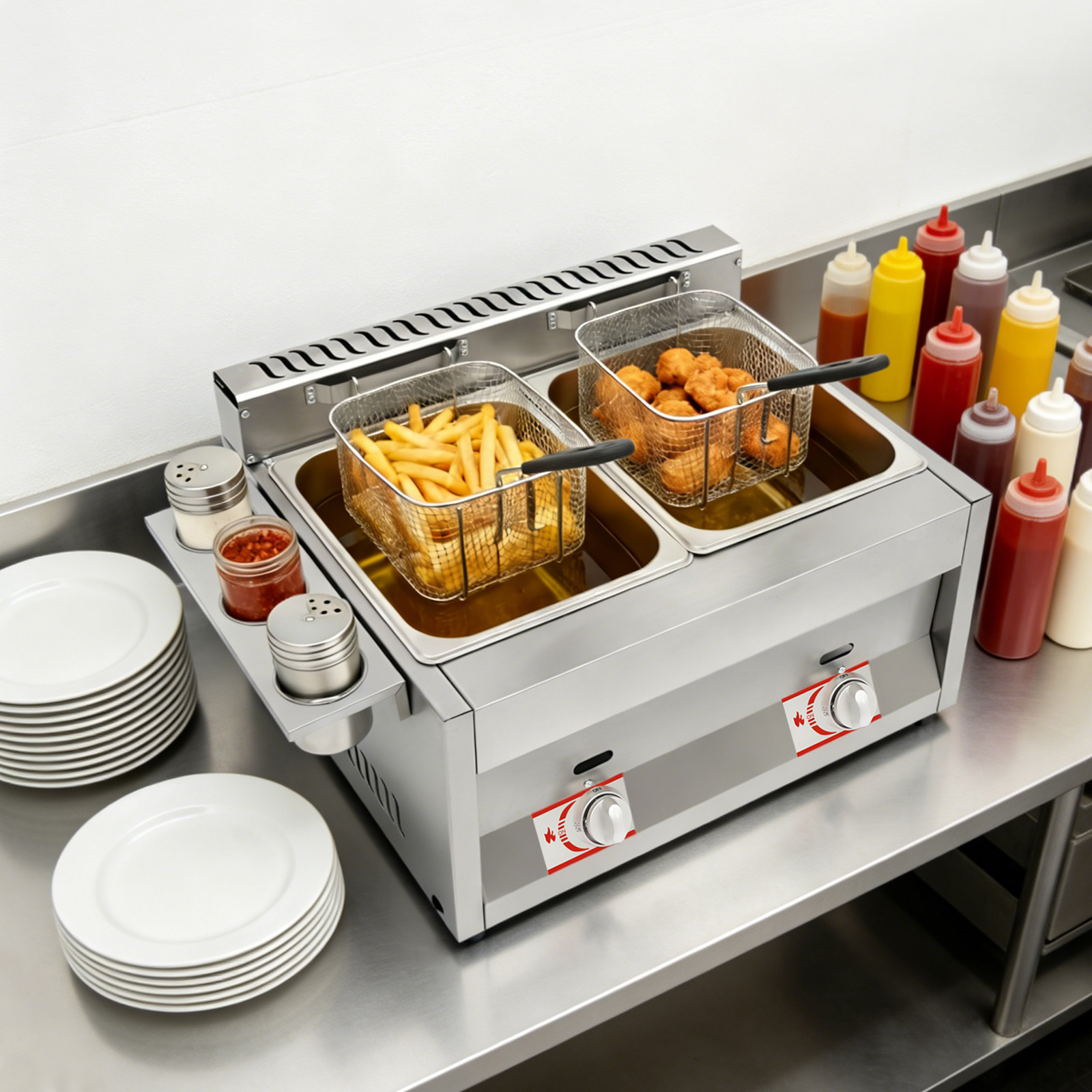 Commerciële dubbele friteuse m - Deep Fryer Commercial recensie en prijs