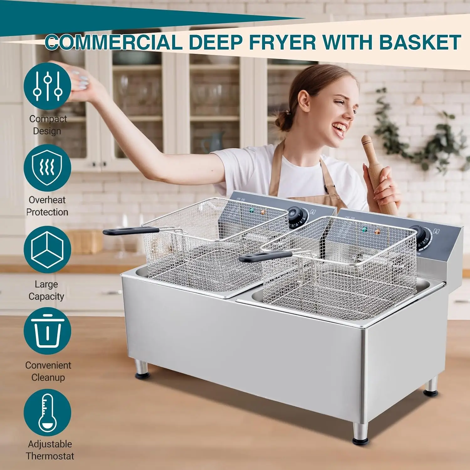23,2 liter commerciële elektri - Deep Fryer Commercial recensie en prijs