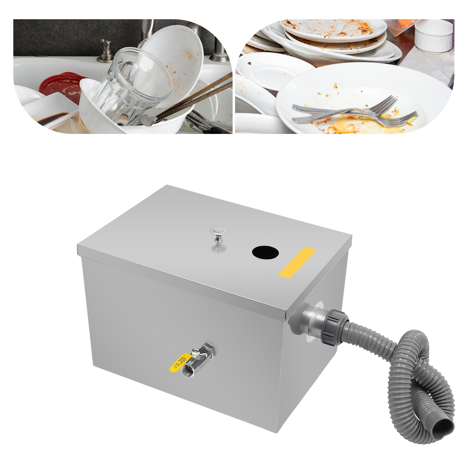Met afvoerpijp+deksel voor keu - Commercial Kitchen Grease Trap recensie en prijs