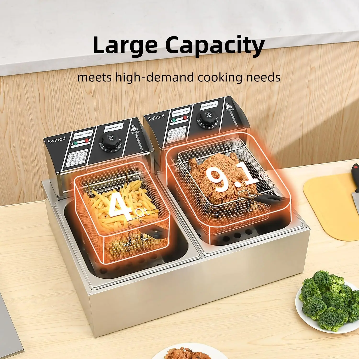 Commerciële frituurpan met man - Deep Fryer Commercial recensie en prijs