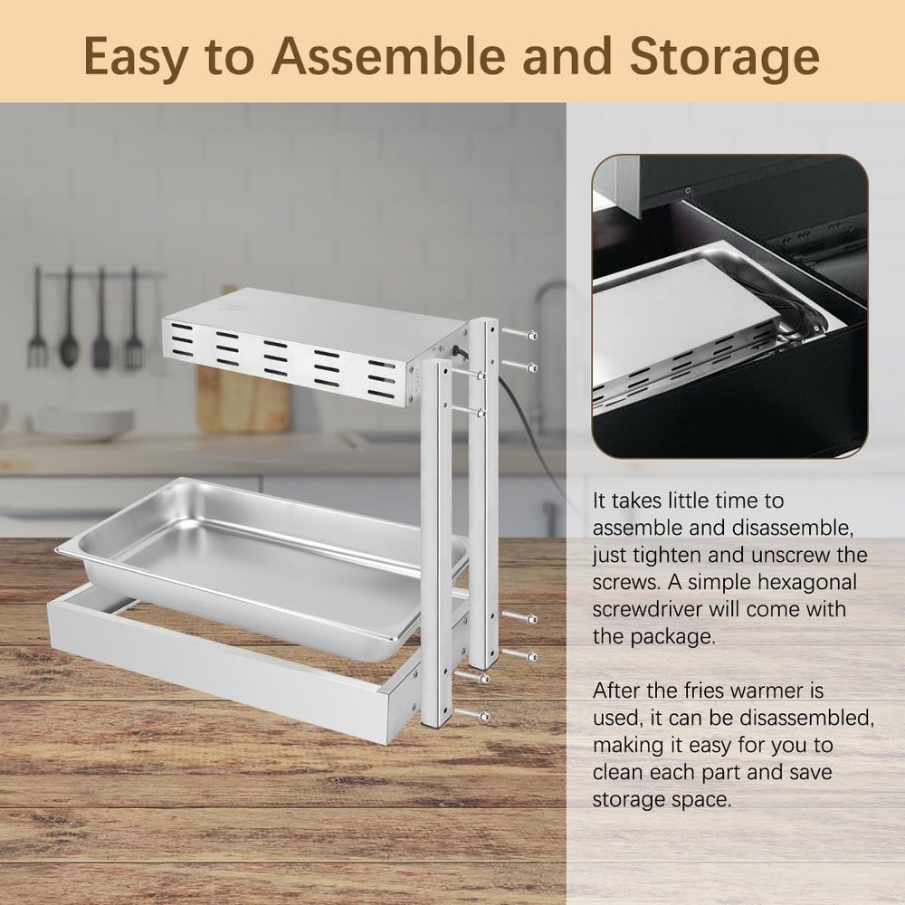 Frietenverwarmer, commerciële  - Commercial Kitchen Lights recensie en prijs