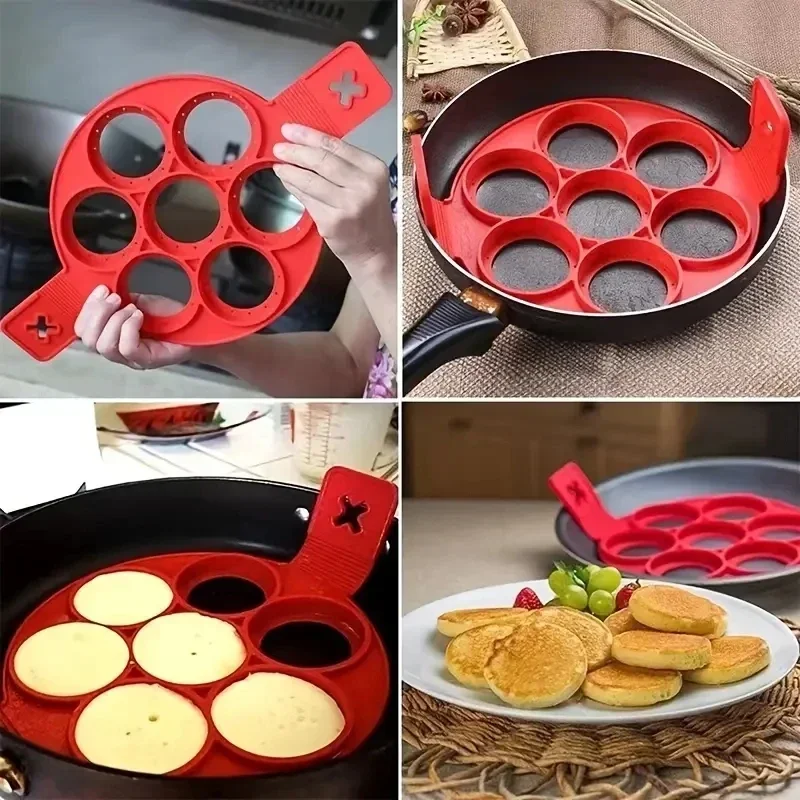 Siliconen 7-gaats ronde koeken - Commercial Kitchen Pots And Pans recensie en prijs