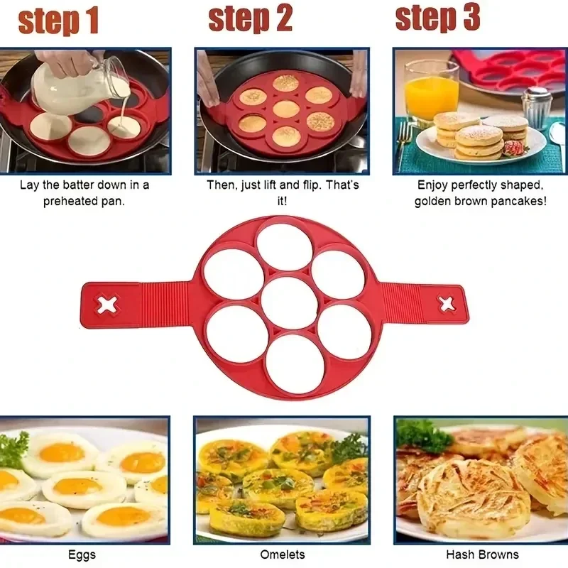Siliconen 7-gaats ronde koeken - Commercial Kitchen Pots And Pans recensie en prijs