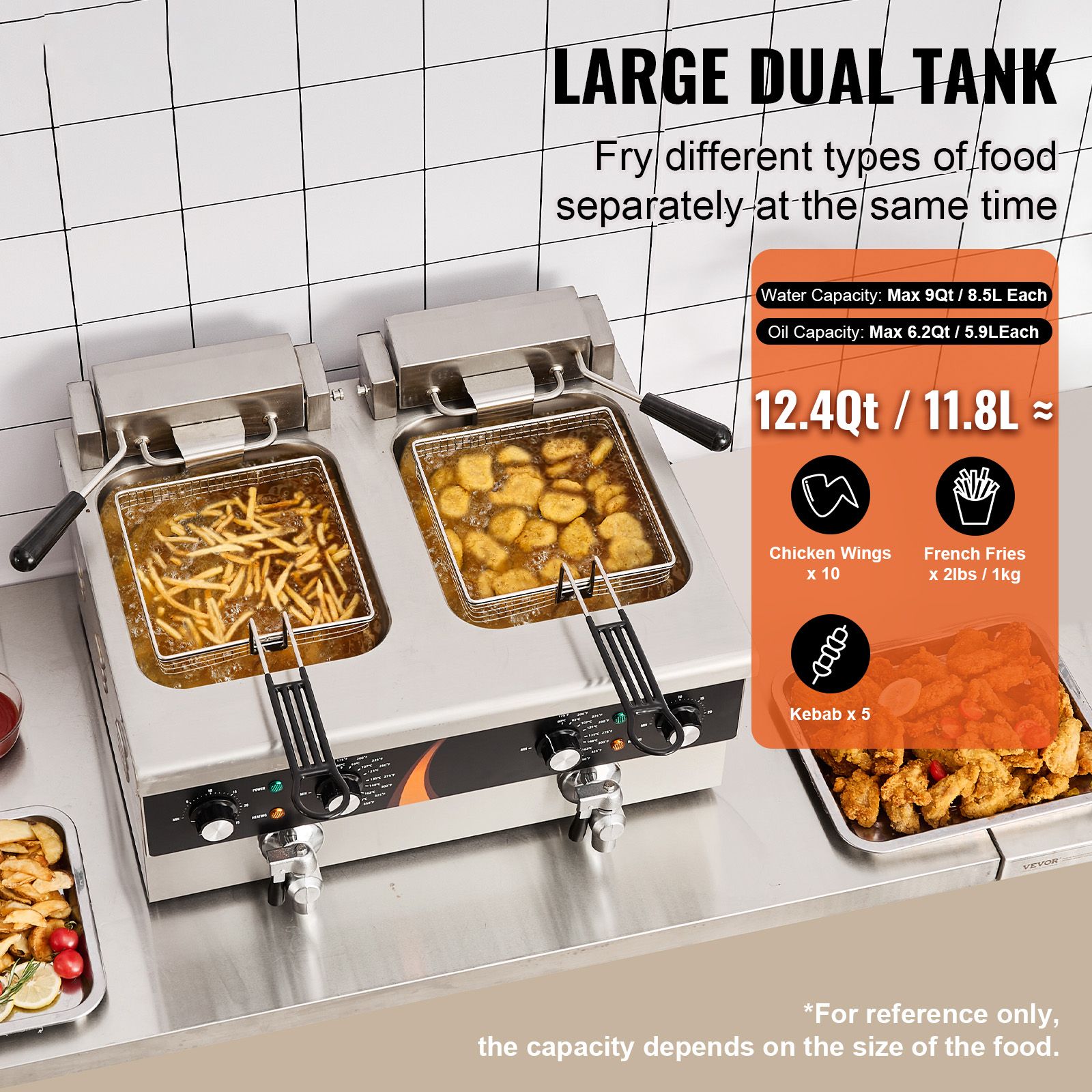 Commerciële friteuse 3500W, el - Deep Fryer Commercial recensie en prijs