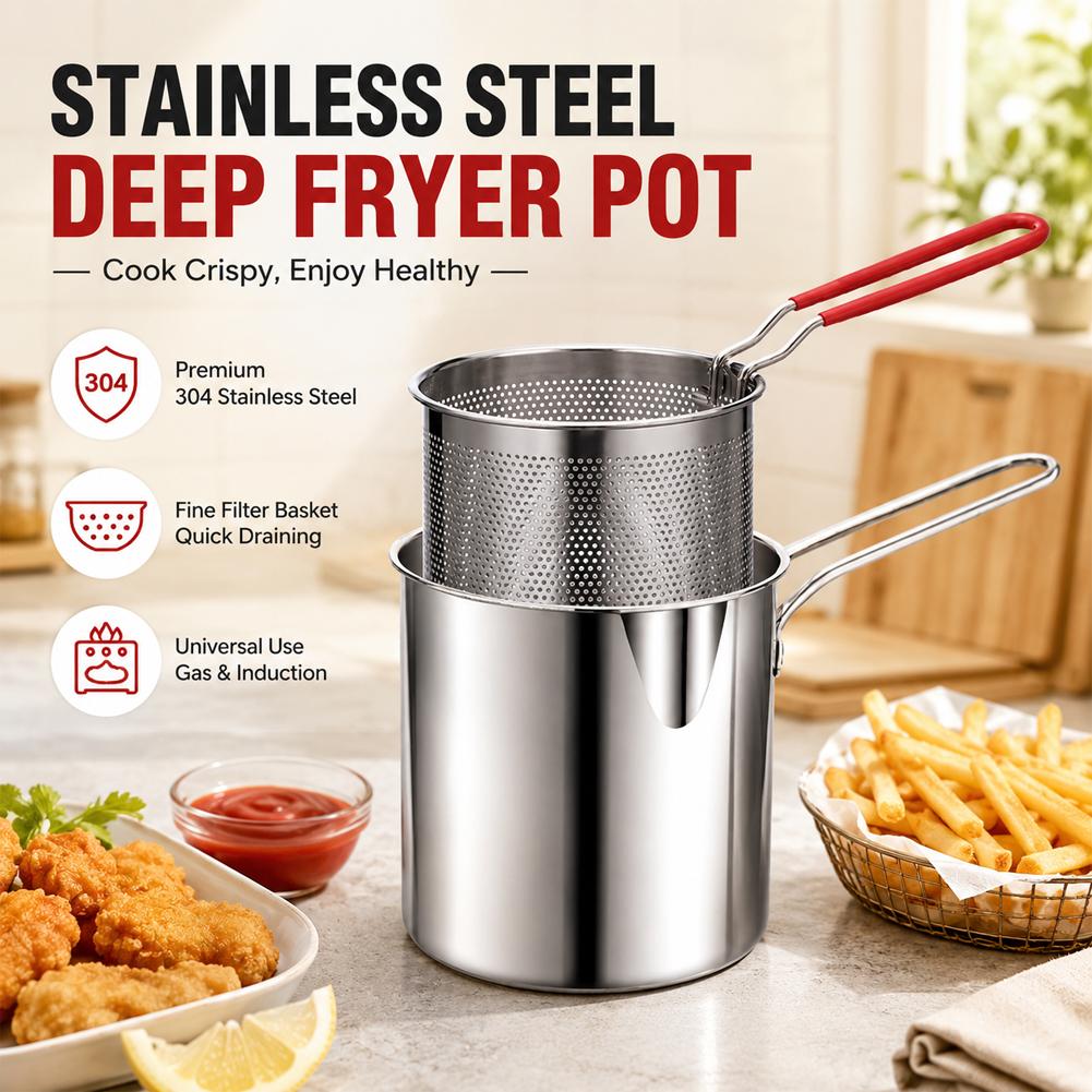 Roestvrijstalen frituurpan met - Commercial Kitchen Pots And Pans recensie en prijs
